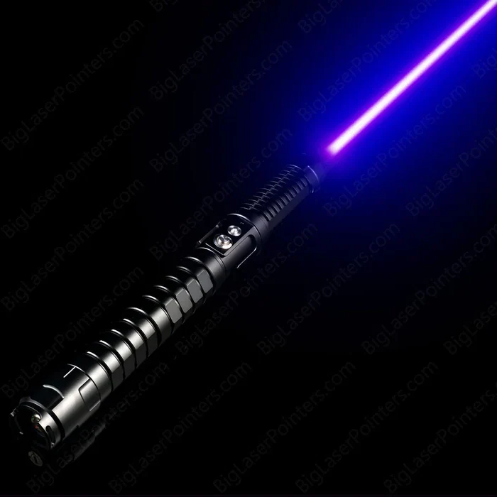 High-power tactical blue laser torch, military-grade flashlight for outdoor survival and emergency lighting.
