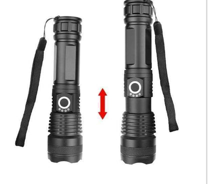 Tactical XHP70.2 LED flashlight, 7000lm, USB rechargeable, ideal for outdoor hiking & emergency