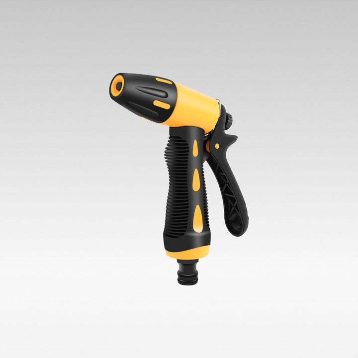 High-pressure extendable water gun with coiled hose for car wash & outdoor cleaning