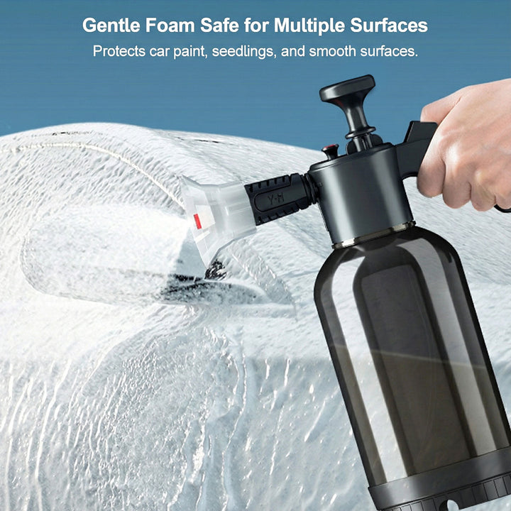Various high-pressure foam cannon attachments and nozzles for versatile car cleaning tasks.