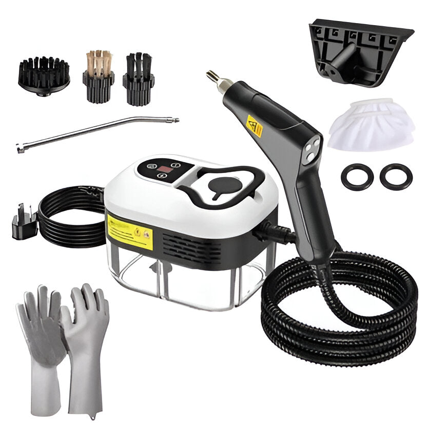 High-pressure steam cleaner for deep cleaning homes & cars. Powerful, chemical-free, multi-surface grime removal.