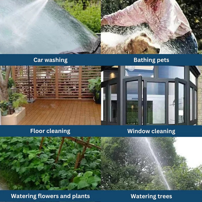 Efficient turbowasher nozzle for garden hoses, delivering high-pressure cleaning for patios, driveways & general outdoor dirt.