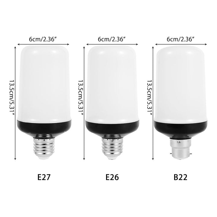 Enchanting LED flame effect bulb for charming indoor & protected outdoor ambient lighting displays.
