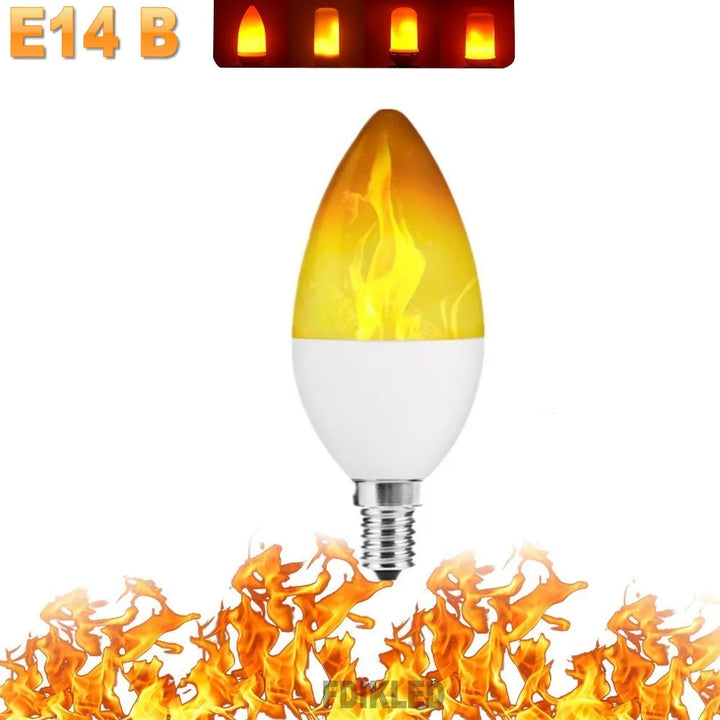 Vintage-style LED flame effect bulb, a unique, decorative addition to any home's ambient lighting.