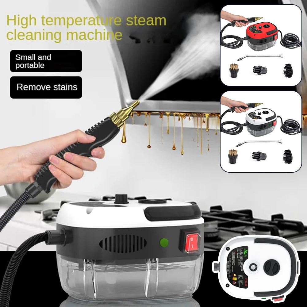 Versatile 2500W high-pressure steam cleaner with 6 settings for effective home, kitchen & appliance deep cleaning.