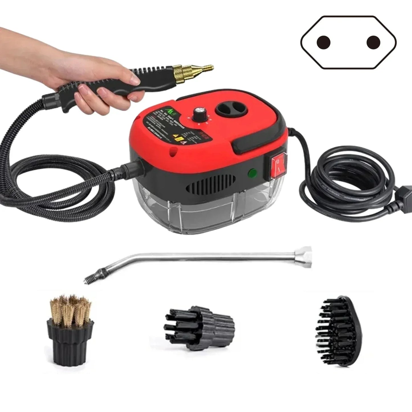 Advanced 2500W high-pressure steam cleaner with 6 settings for chemical-free, deep home & kitchen cleaning.
