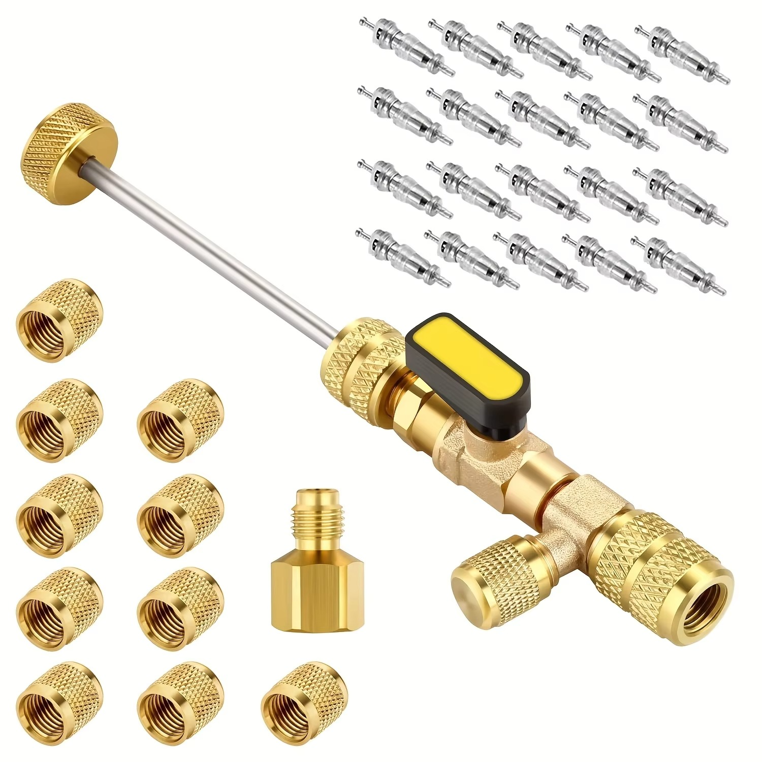 Essential HVAC valve core removal and installation tool for quick refrigeration system repair and maintenance.