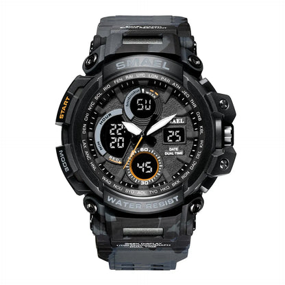 Men's Digital Analog Dual Time Camouflage Military Watch