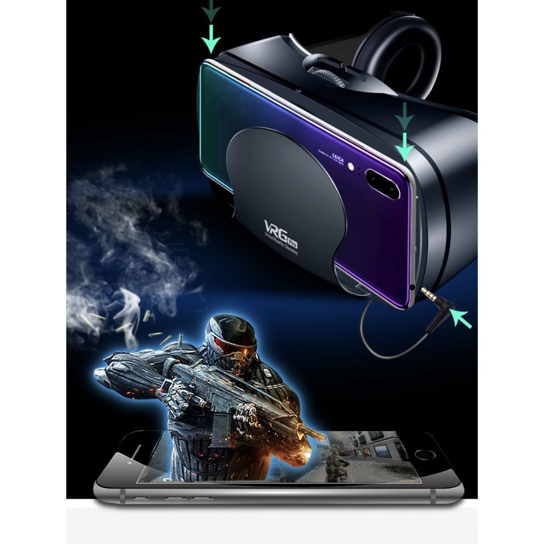 Get into mobile VR gaming with this smartphone headset, boasting integrated headphones for ultimate immersion.
