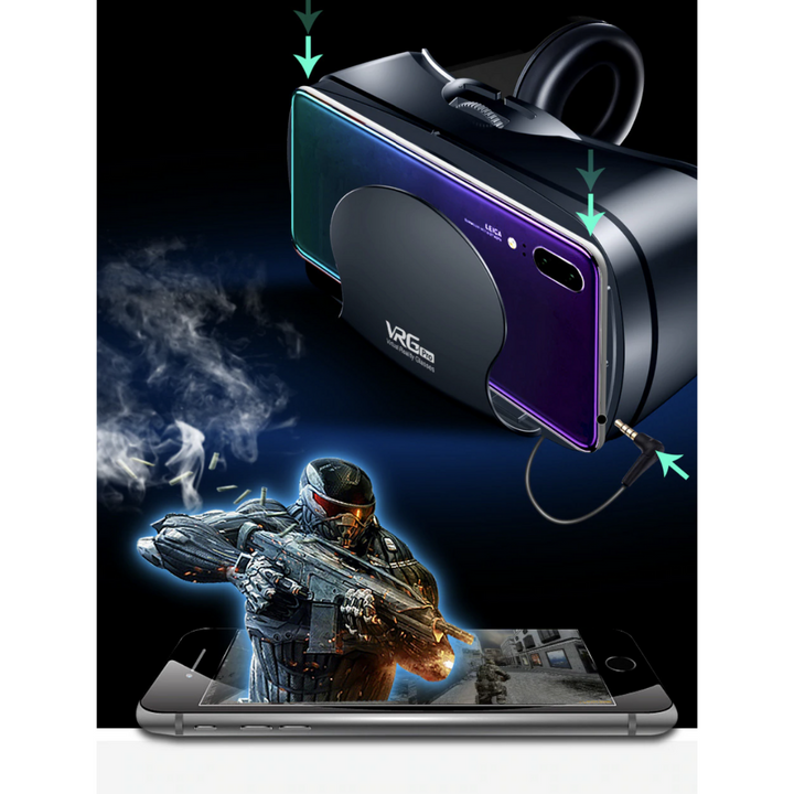 Get into mobile VR gaming with this smartphone headset, boasting integrated headphones for ultimate immersion.