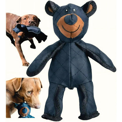Indestructible bear dog toy for heavy chewers. Durable, tough pet toy for aggressive chewing.