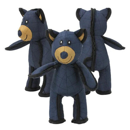Machine washable bear dog toy with squeaker. Indestructible and durable for heavy chewers.