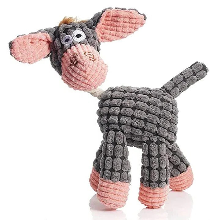 Robust indestructible pet plush chew toy, designed for strong, heavy-chewing dogs. Long-lasting fun.