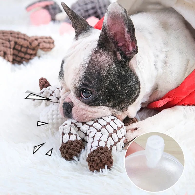 Indestructible dog toy, robust plush chew for heavy chewers. Essential pet supplies for lasting entertainment.