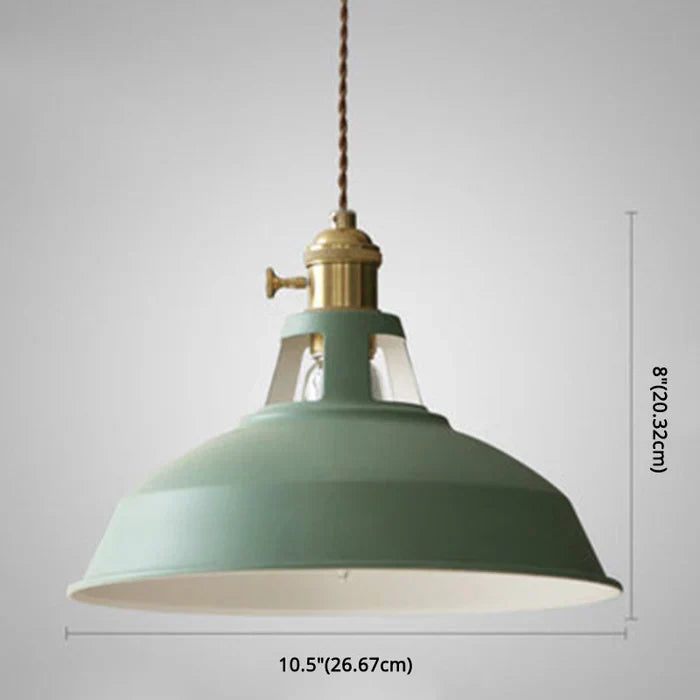 Hanging industrial lamp, black metal, perfect vintage style lighting for dining rooms.