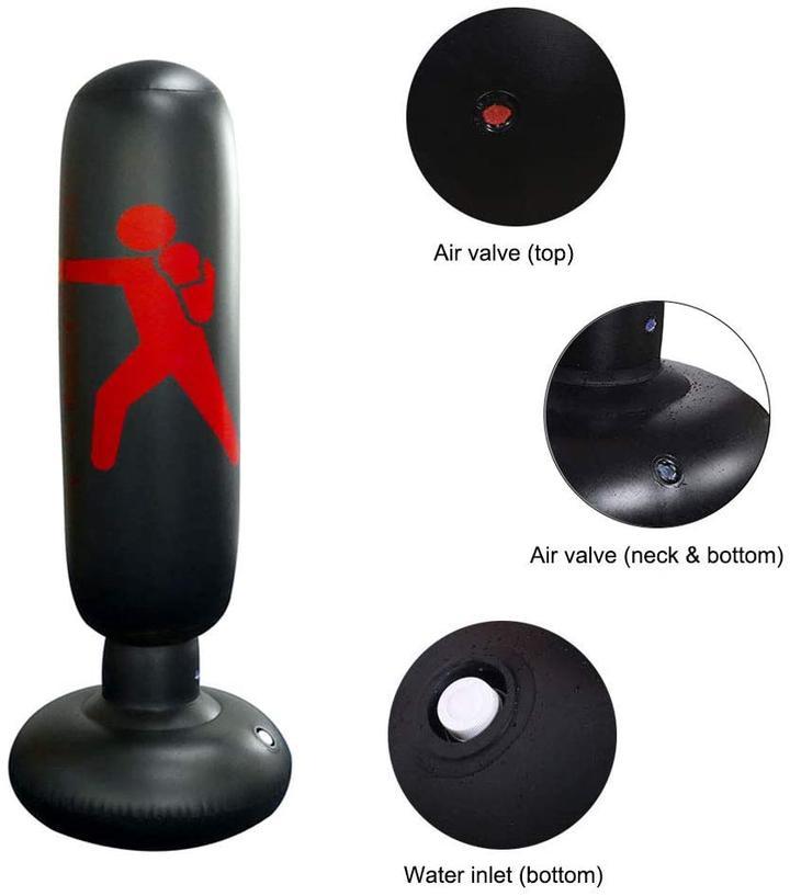 Portable inflatable punching bag for kids & adults. Perfect for stress relief & fitness.