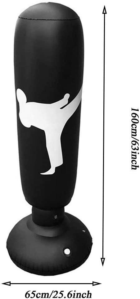 Durable inflatable boxing bag, ideal for cardio workouts, martial arts & home fitness training.