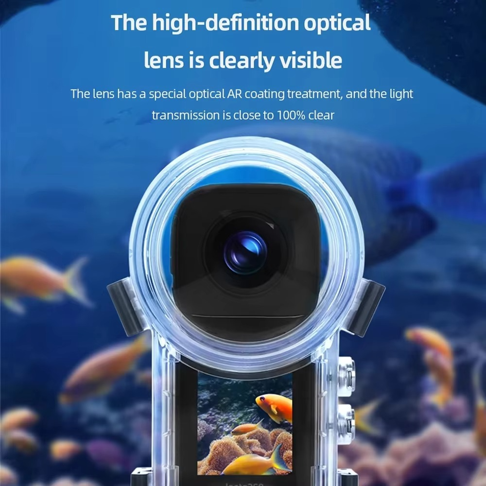 Insta360 X3 Invisible Dive Case, waterproof underwater housing for 164ft deep diving & 360 camera protection.