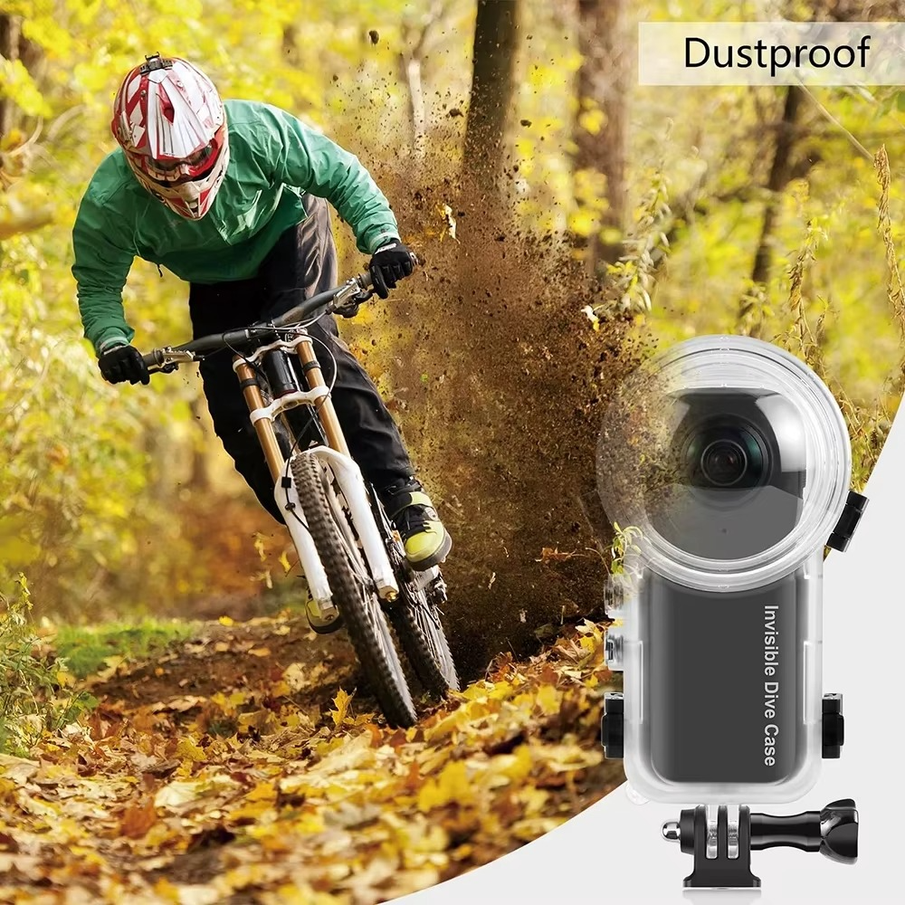 Insta360 X3 Invisible Dive Case for clear underwater 360 camera footage up to 164ft. Perfect for snorkeling.