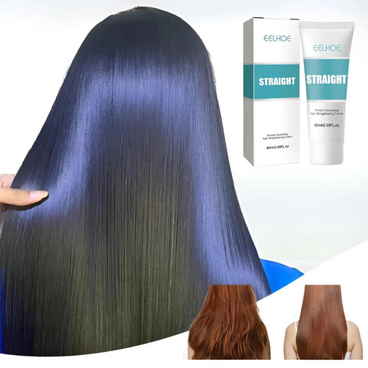 Instant Keratin Hair Straightening Cream for salon-smooth, frizz-free hair. Achieve sleek, healthy locks at home.