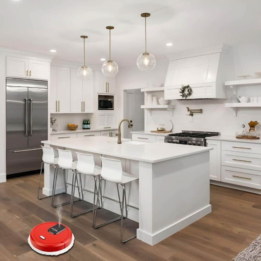 Quiet, USB-charged intelligent robot mop for easy home floor cleaning.