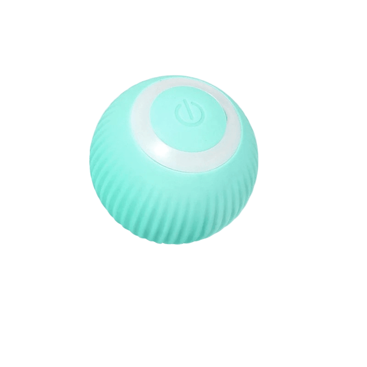 Rechargeable pet toy, interactive bouncing ball, automatic, promoting healthy dog exercise & fun.