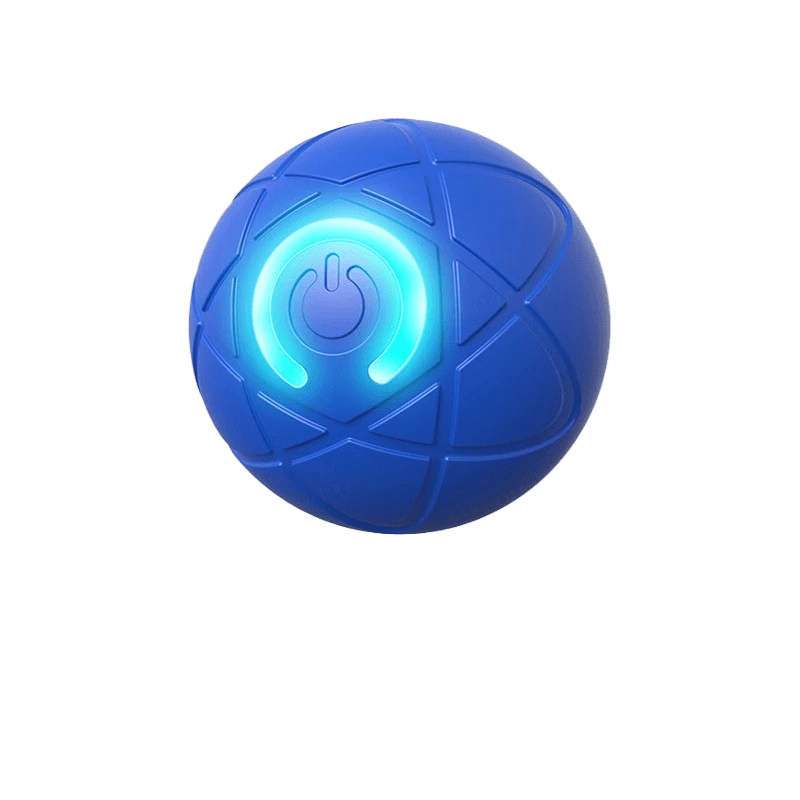Rechargeable interactive pet toy, automatic bouncing dog ball, promoting stimulating exercise.