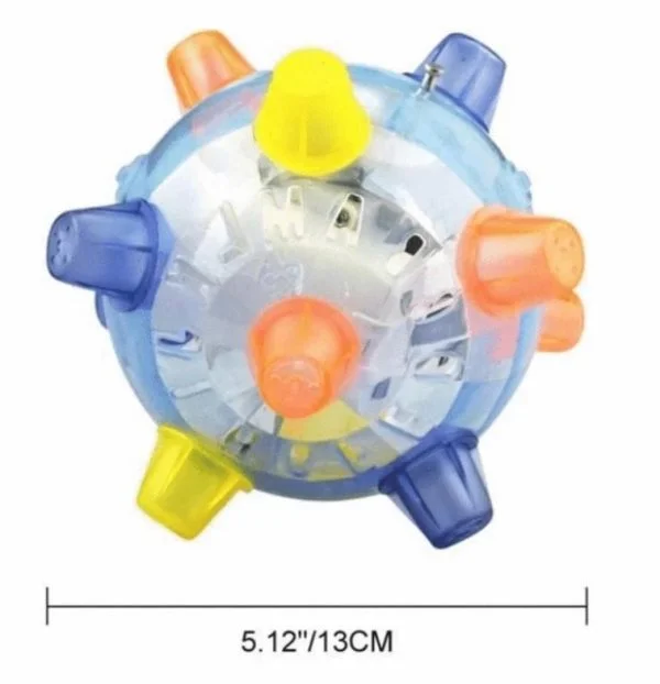 Pet mental stimulation toy: automatic jumping, wiggling, & giggling ball, durable rubber for dogs.