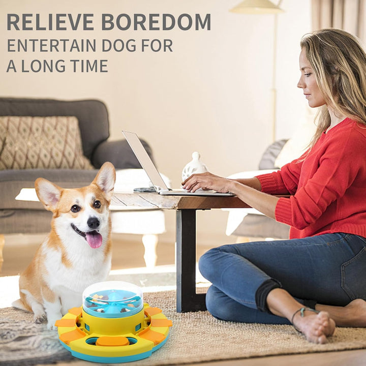 Dog supplies: Interactive puzzle feeder, a mental stimulation toy & slow eating solution.