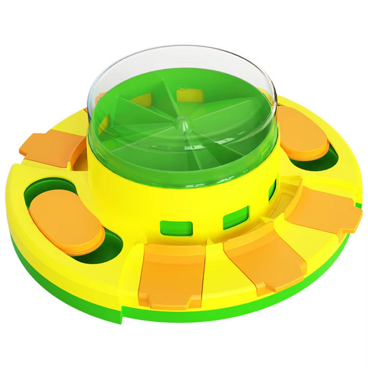 Dog puzzle feeder toy for canine mental enrichment, boredom busting & healthy eating.