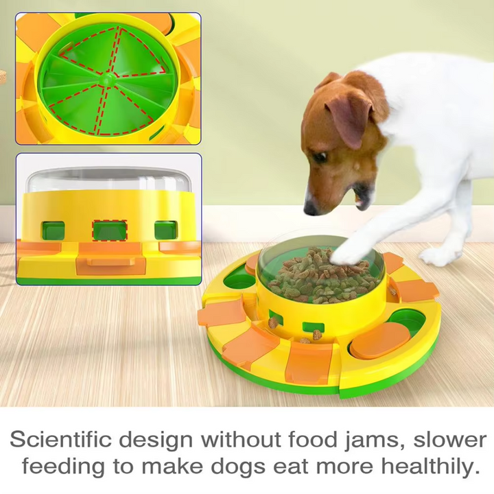 Pet care essential: interactive puzzle feeder to prevent dog boredom & promote slow, healthy eating.