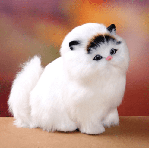 Interactive electric plush kitten toy for children, soft & cuddly, with realistic sounds for kids.