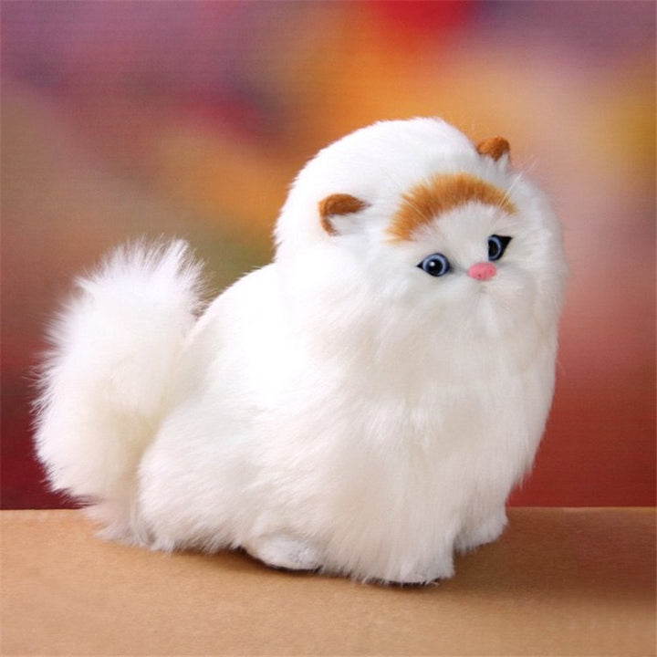 Kids playing with a charming interactive electric plush kitten toy, soft, cuddly & makes sounds.