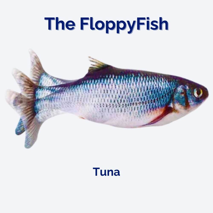 Animated flopping fish dog toy, an interactive plush pet toy for mental stimulation & exercise.