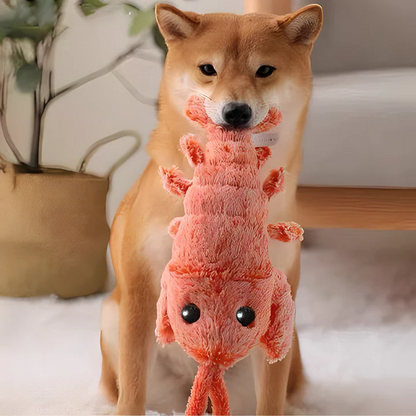 Floppy lobster dog toy, perfect for interactive play & chewing; fun entertainment for pups.