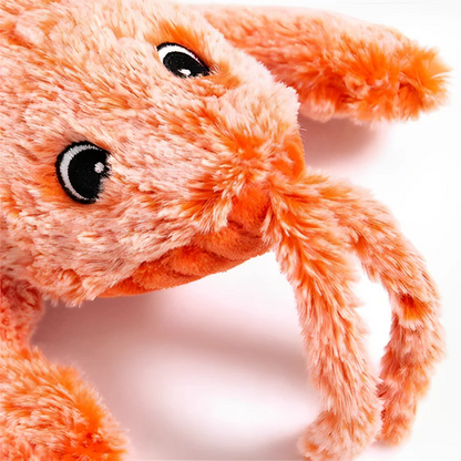 Durable interactive lobster dog toy for stress relief & playful chewing; keeps pups entertained.