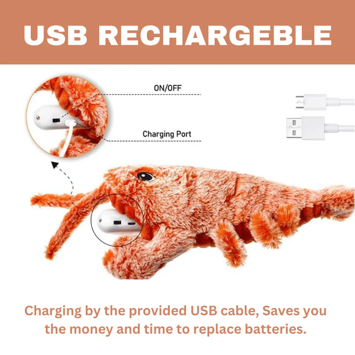 Engaging interactive lobster dog toy for active play; a durable chew for dog entertainment & fun.