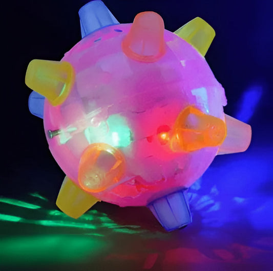 Interactive LED dog ball for active play & enrichment. Durable, bouncing toy with light activation for pets.