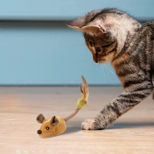 Interactive mouse cat toy for feline mental stimulation & active play. USB rechargeable.