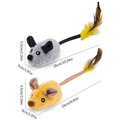 Cat's automatic mouse toy designed for stimulating play, mental activity & kitten fun.