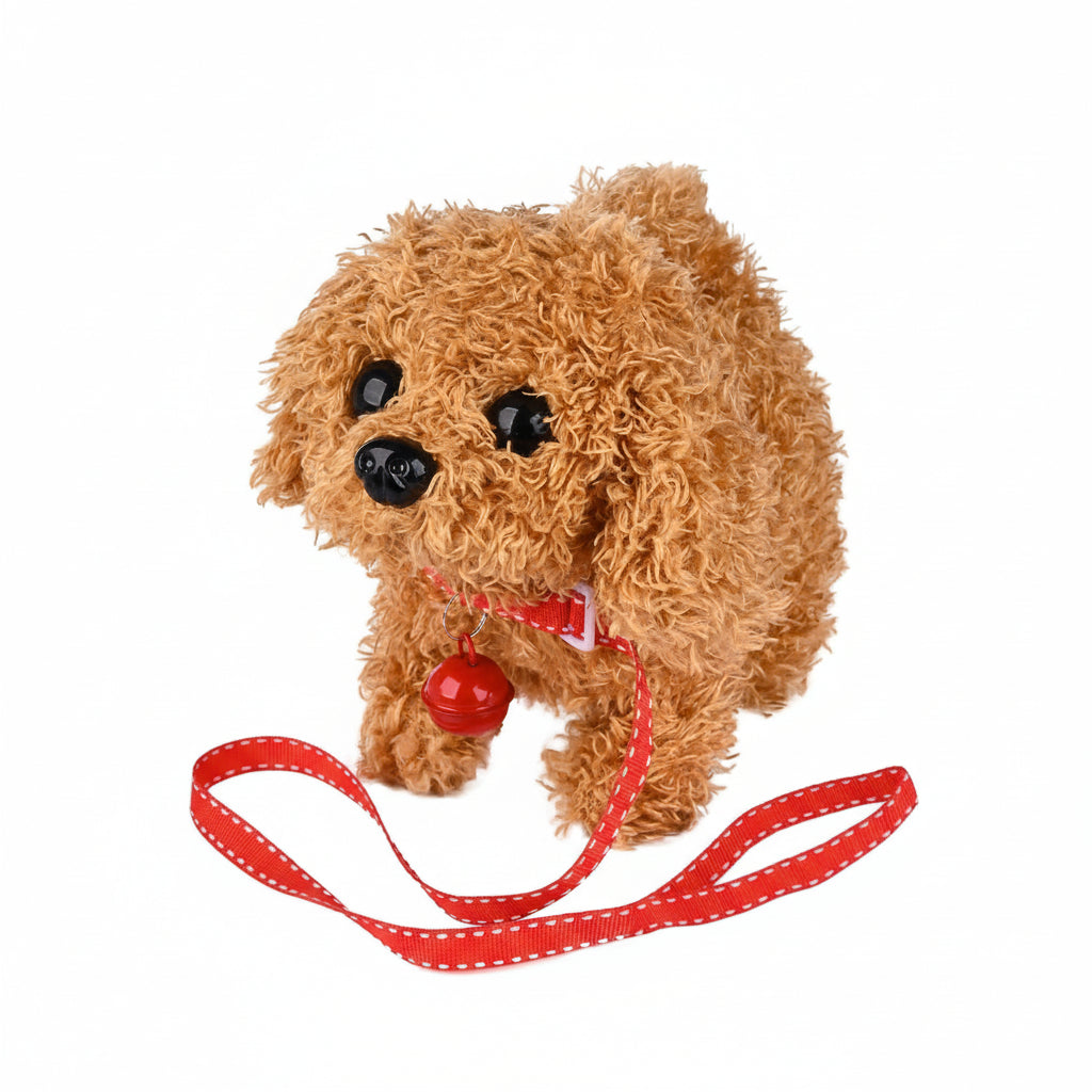 Playful interactive movable plush dog, a cuddly stuffed animal for hours of kids' fun.
