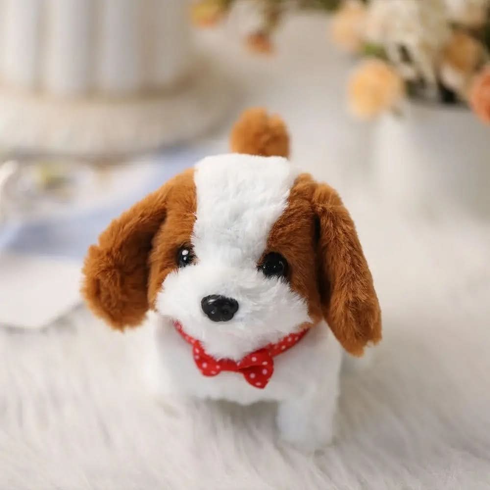 Kids' movable plush dog toy, an interactive pet for children's role-play & fun.