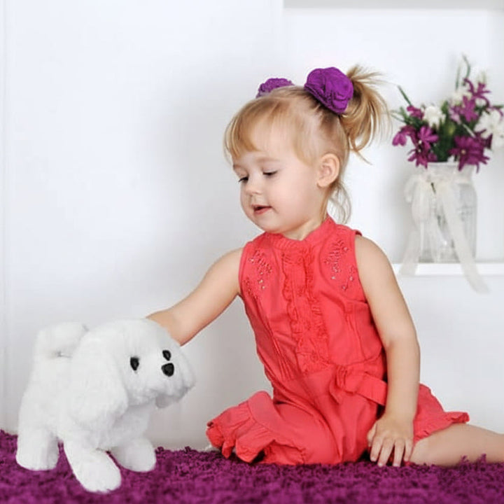 Gift for kids: interactive movable plush dog, a soft & engaging stuffed animal.
