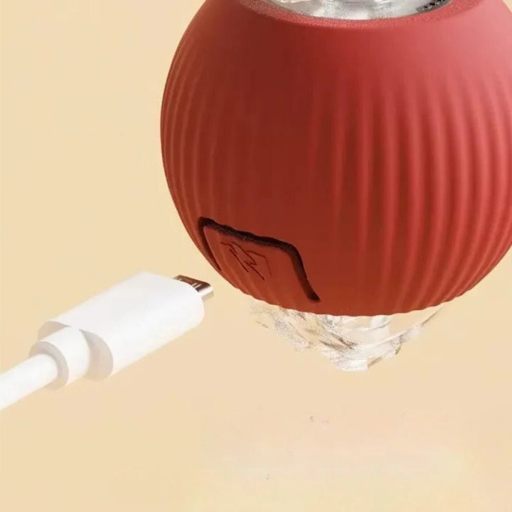Promote healthy exercise with this interactive rolling ball dog toy featuring an engaging tail.