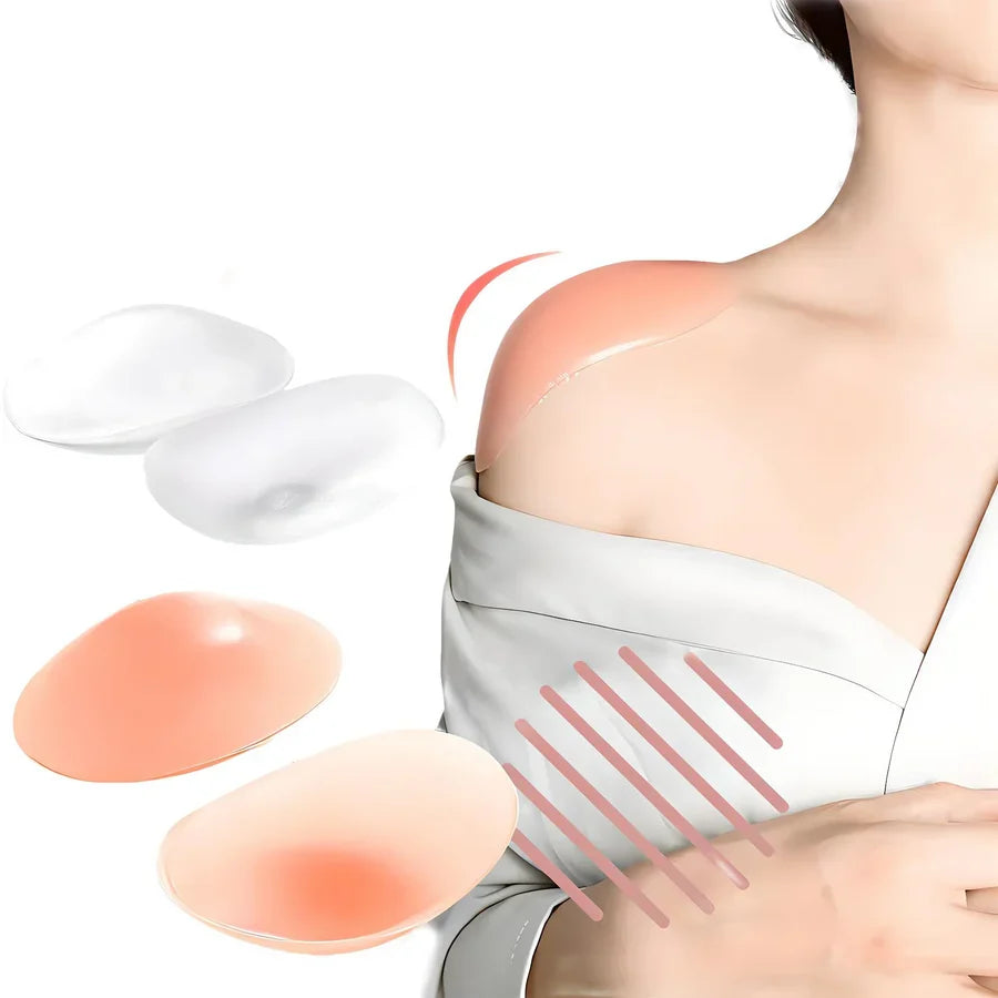Seamless invisible anti-slip shoulder pads for women. Enhance figure & boost confidence with comfortable clothing accessories.