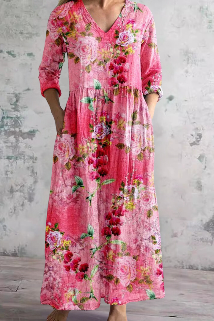 Elegant and comfortable women's long maxi dress. Lightweight, flowy design for a perfect spring & summer look.