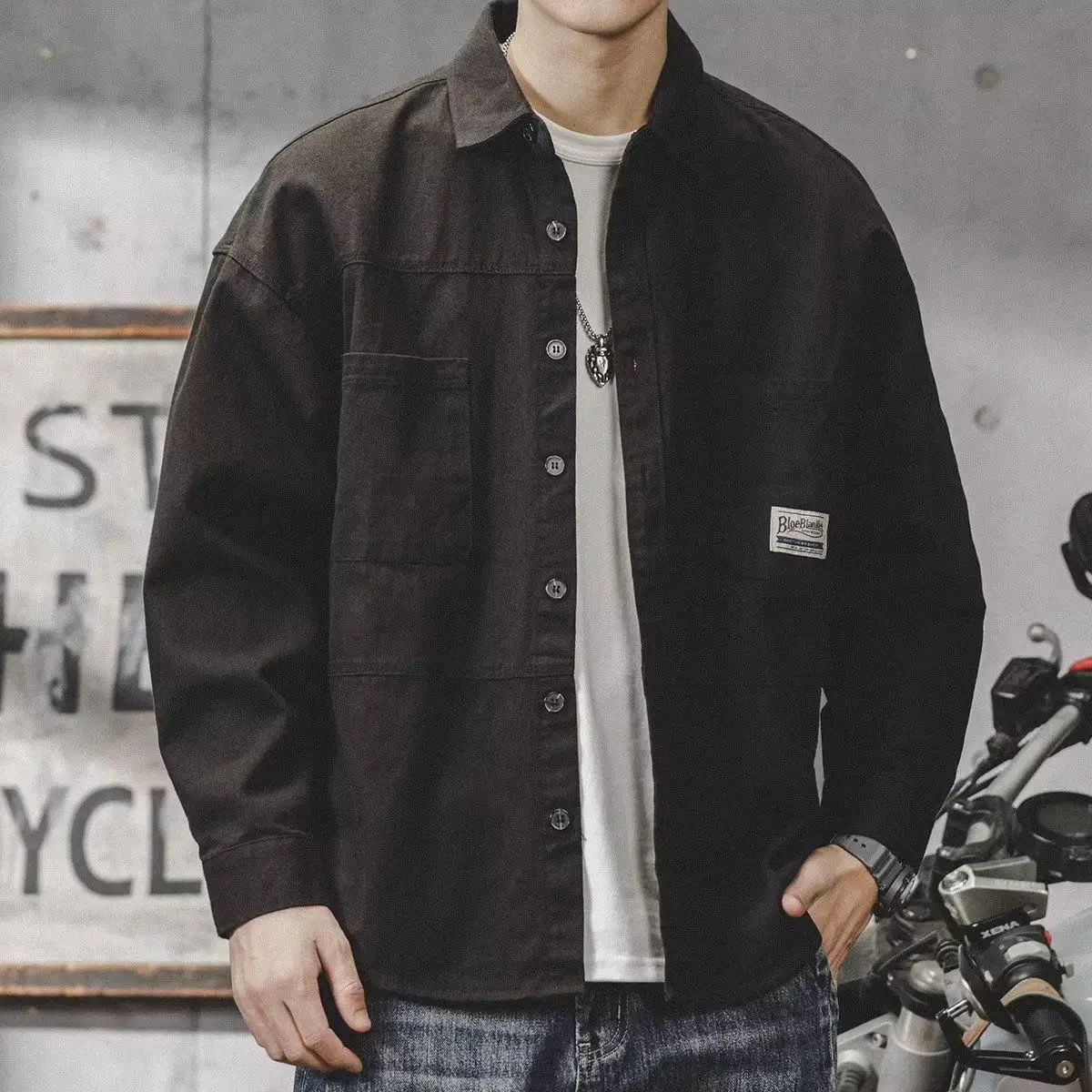 Men's rugged style craftsman button-up work shirt. Durable & practical workwear for everyday adventures.
