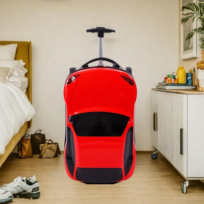 Durable children's 18-inch car suitcase, rolling luggage for school trips & family adventures.
