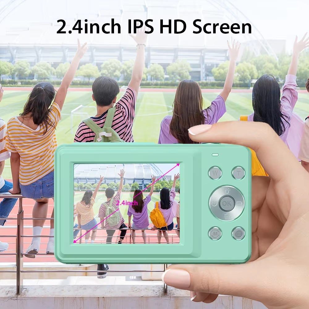 Durable beginner digital camera for kids, easy to use with HD quality and zoom capabilities.