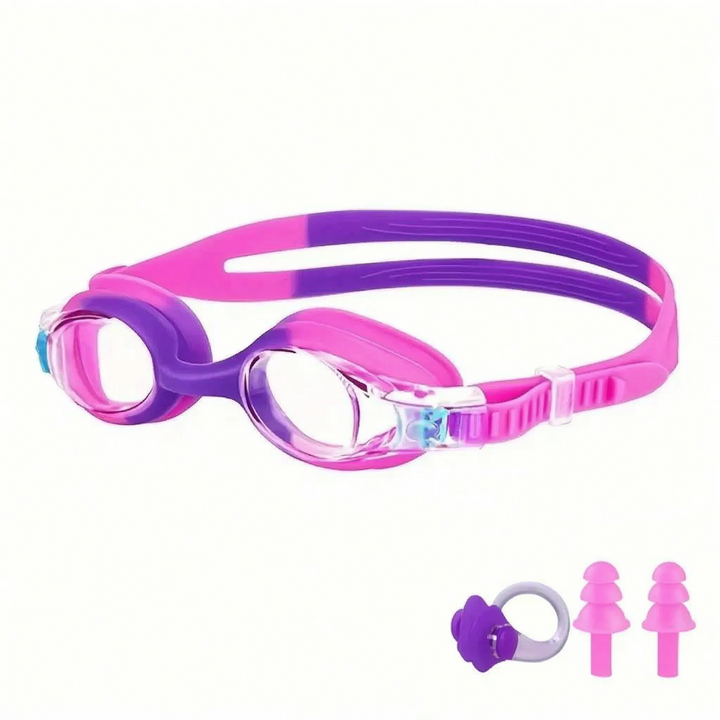 High-quality kids' anti-fog swimming goggles with easy-adjust strap, ideal for confident and clear aquatic adventures.